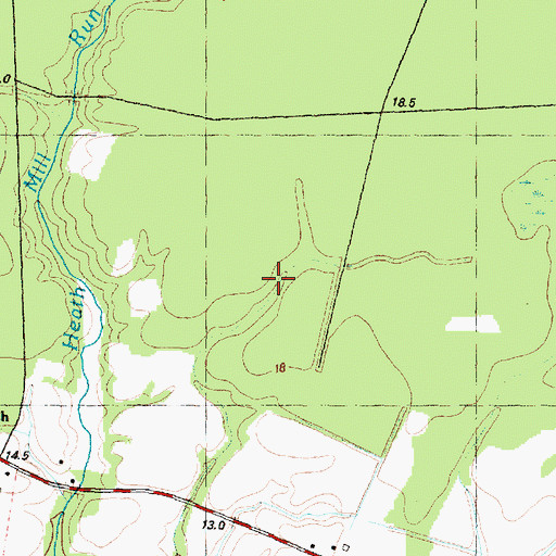 Topographic Map of Queen Chapel, NC