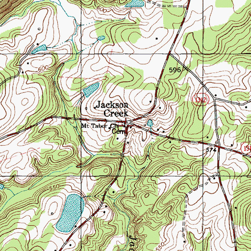 Topographic Map of Mount Tabor Church, NC