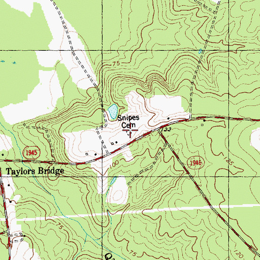 Topographic Map of Snipes Cemetery, NC