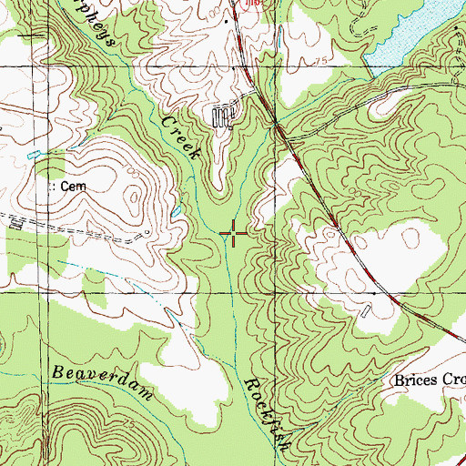 Topographic Map of Murpheys Creek, NC