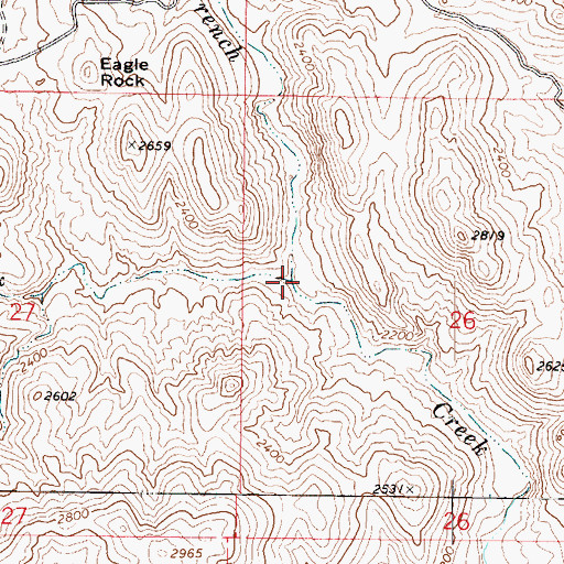 Topographic Map of Red Creek, AZ