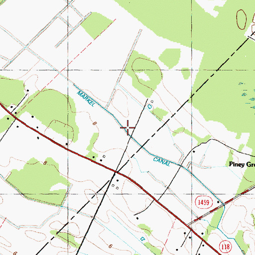 Topographic Map of Markel Canal, NC
