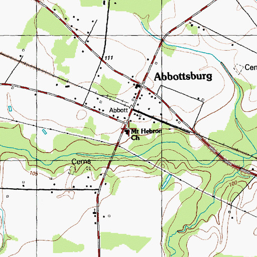 Topographic Map of Mount Hebron Church, NC