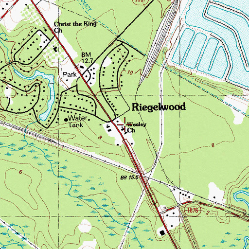Topographic Map of Wesley Church, NC