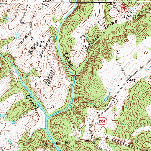 Topographic Map of Little Creek, NC