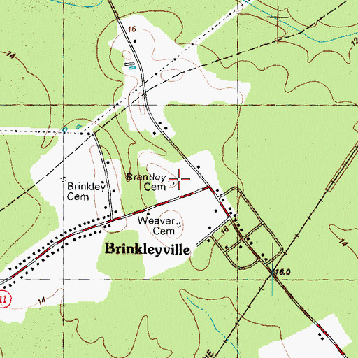 Topographic Map of Brantley Cemetery, NC