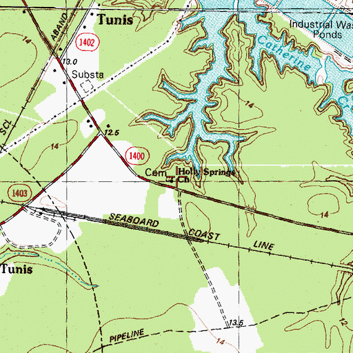 Topographic Map of Holly Springs Church, NC