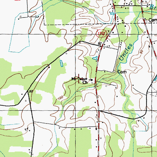 Topographic Map of Faith Lighthouse Church, NC