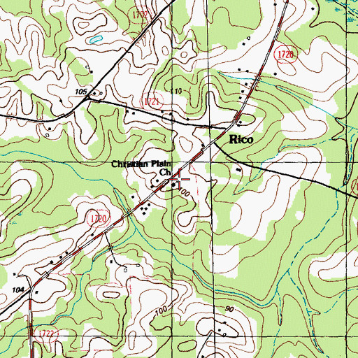 Topographic Map of Christian Plain Church, NC