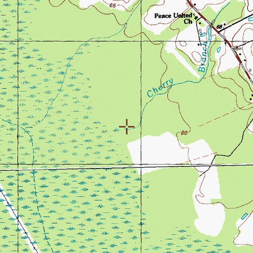 Topographic Map of Cherry Branch, NC