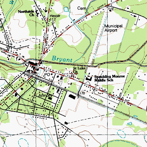 Topographic Map of Saint Luke Church, NC