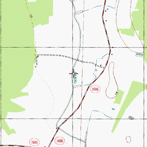 Topographic Map of Knight Canal, NC