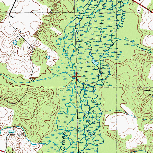 Topographic Map of Beaverdam Run, NC