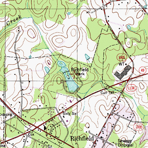 Topographic Map of Richfield Park, NC