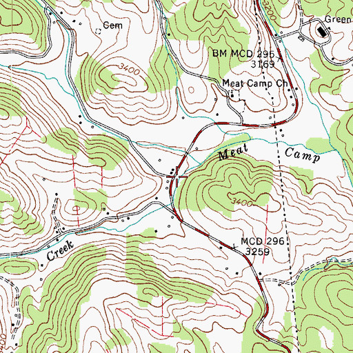 Topographic Map of Norris (historical), NC