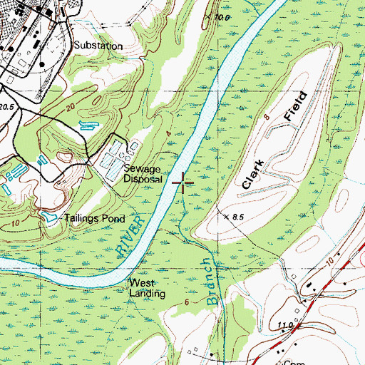 Topographic Map of Bone Gray Branch, NC