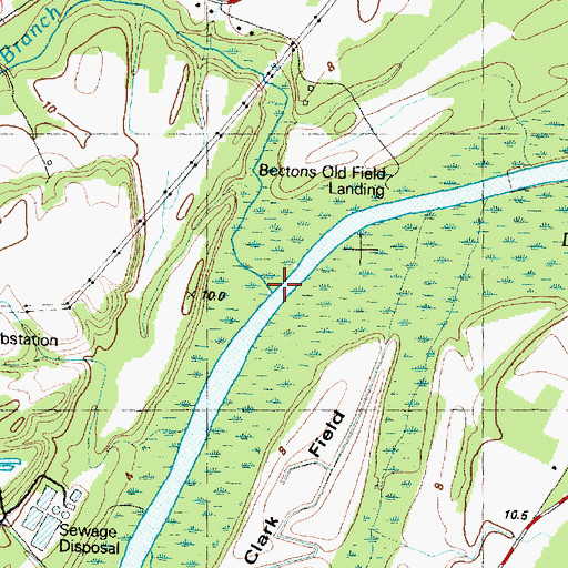 Topographic Map of Beaverdam Branch, NC