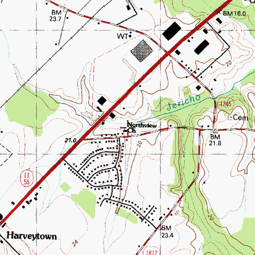 Topographic Map of Northview Church, NC