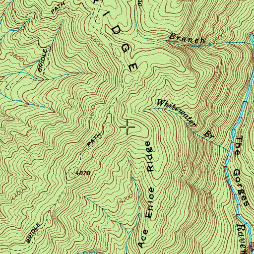 Topographic Map of Ace Enloe Ridge, NC