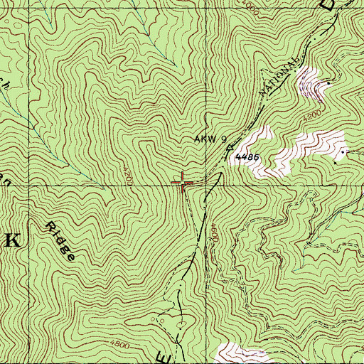 Topographic Map of Snake Ridge, NC