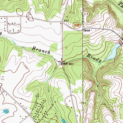 Topographic Map of Doctors Branch, NC