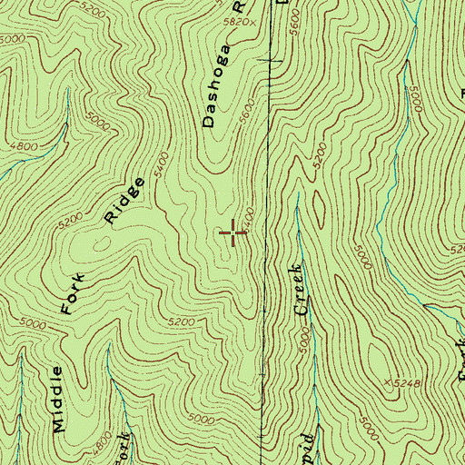Topographic Map of Rapid Creek Ridge, NC