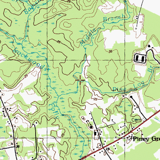 Topographic Map of Pine Log Branch, NC