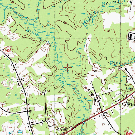 Topographic Map of Middle Branch, NC
