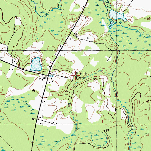 Topographic Map of Azor James Smith Cemetery, NC