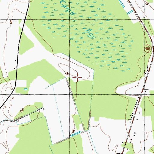 Topographic Map of Pleasant Meadow Church, NC