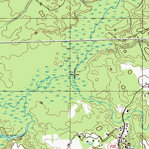Topographic Map of Rice Creek, NC