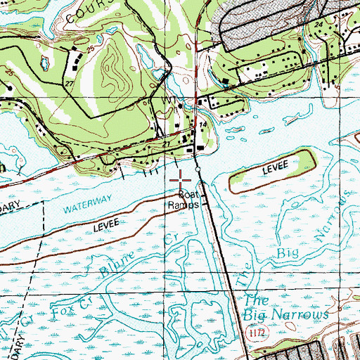 Topographic Map of Sunset Beach, NC