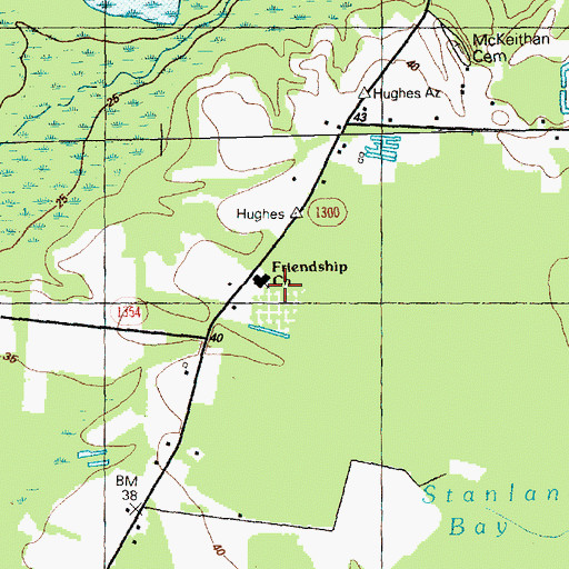 Topographic Map of Friendship Church, NC