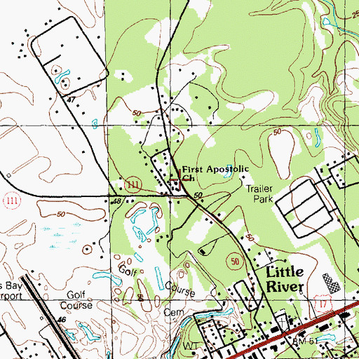 Topographic Map of First Apostolic Church, SC