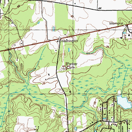 Topographic Map of Brooks Cemetery, NC