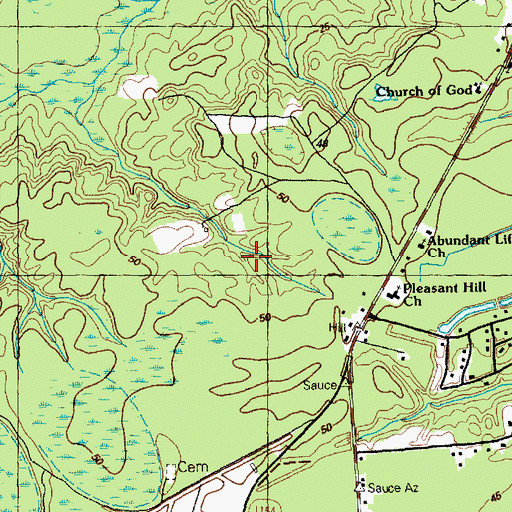 Topographic Map of Abundant Life Church, NC