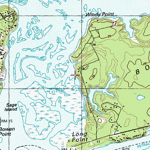 Topographic Map of Gibbs Creek, NC