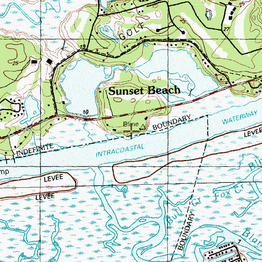 Topographic Map of Blanes Landing (historical), NC