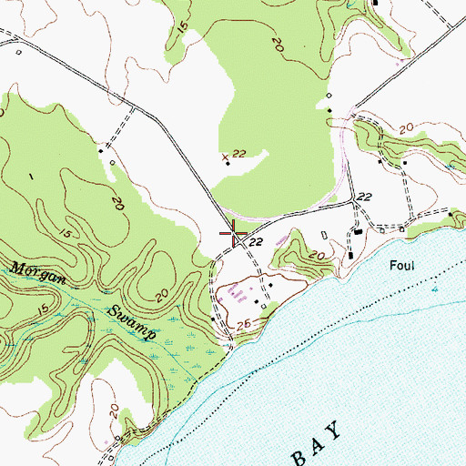 Topographic Map of Elmwood, NC