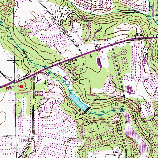 Topographic Map of Arran Lakes North, NC