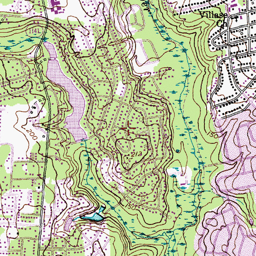 Topographic Map of Arran Lakes, NC