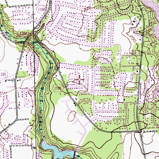 Topographic Map of Winter Park, NC