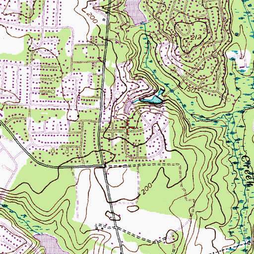Topographic Map of Shenandoah, NC