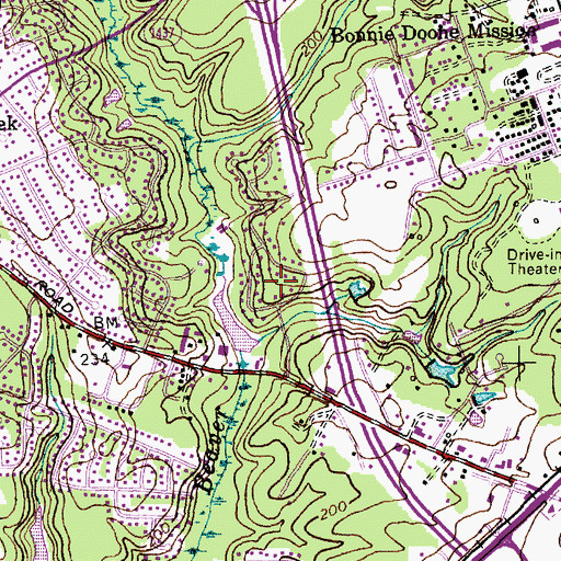 Topographic Map of Lake Valley, NC