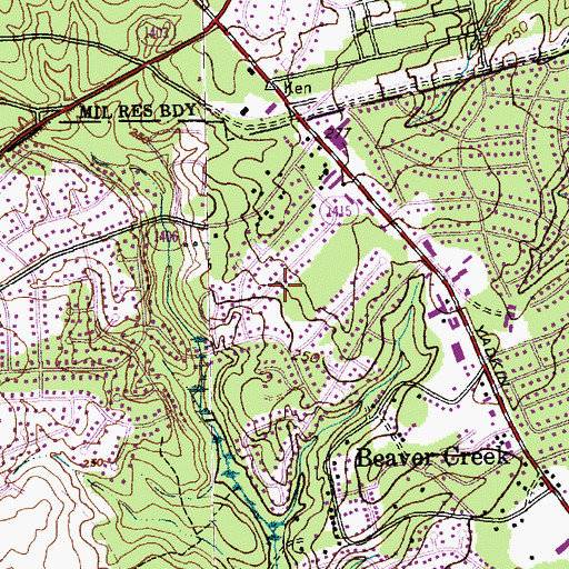 Topographic Map of Summer, NC