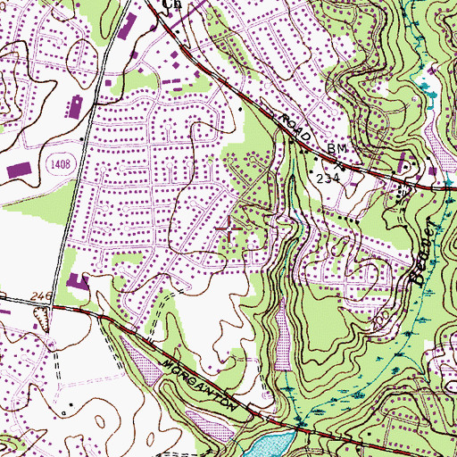 Topographic Map of Foxfire, NC