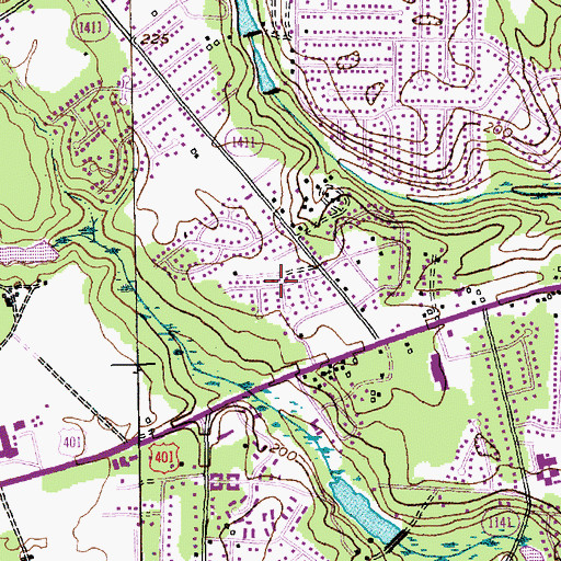 Topographic Map of Glenhaven, NC