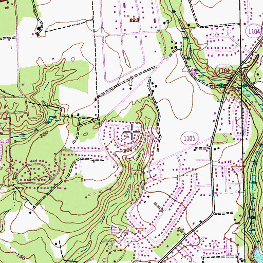 Topographic Map of Hickory Grove, NC