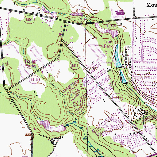Topographic Map of Glenbrook, NC