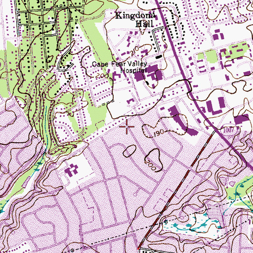 Topographic Map of Bordeaux, NC